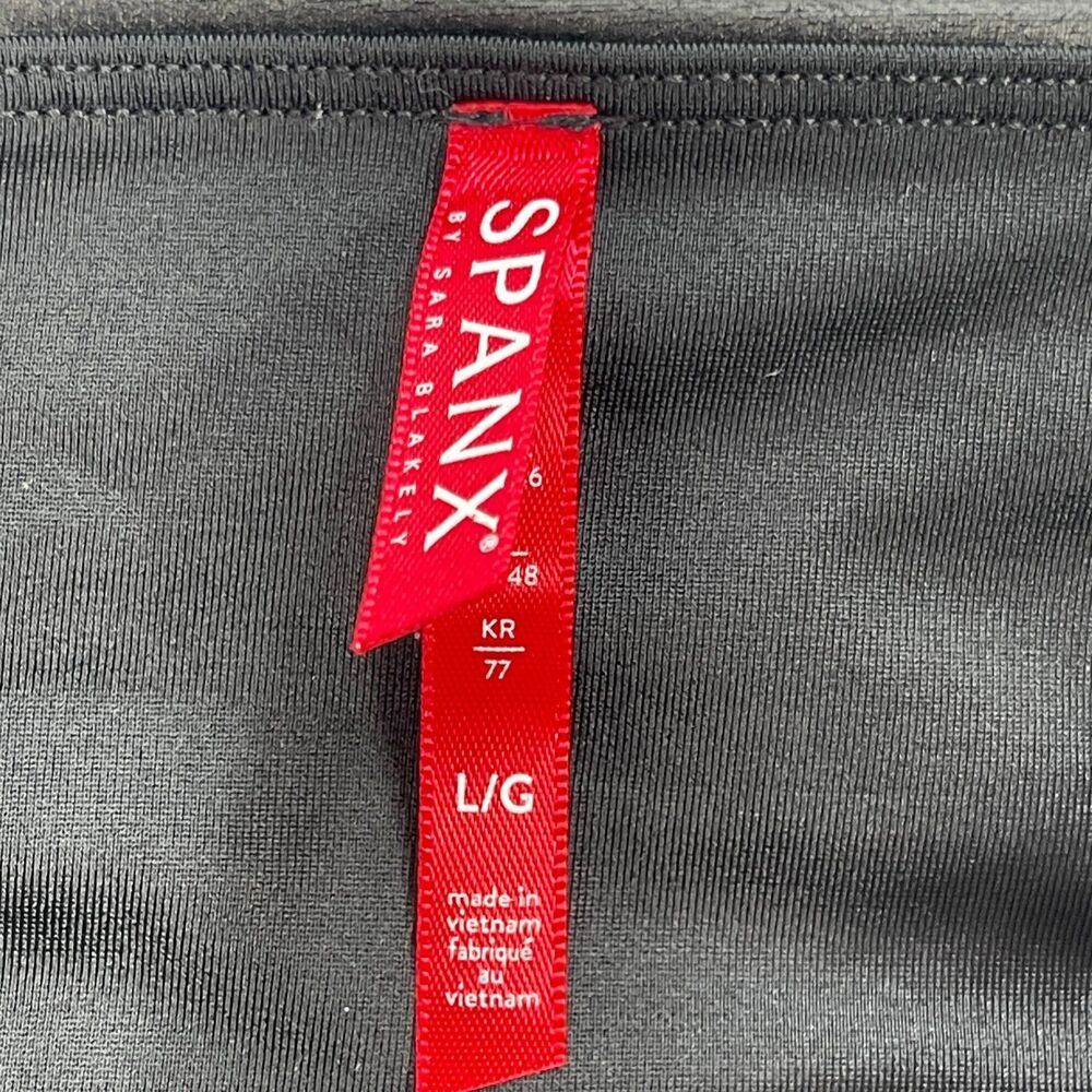 Spanx Shape Faux Leather Sculpting Leggings Womens Large Black Stretch Pull On - Picture 8 of 11